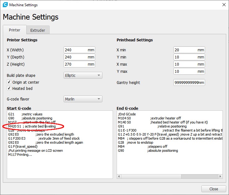 How to Activate Auto Bed Leveling in Cura? (Marlin Firmware) - 3D Print  Gorilla