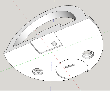 3D model mounting plate back